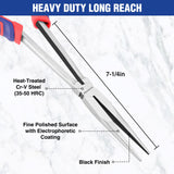 WORKPRO Premium 11” Extra Long Needle Nose Pliers, Paper Clamp Precision, Heavy-Duty CRV Steel, Soft Grip