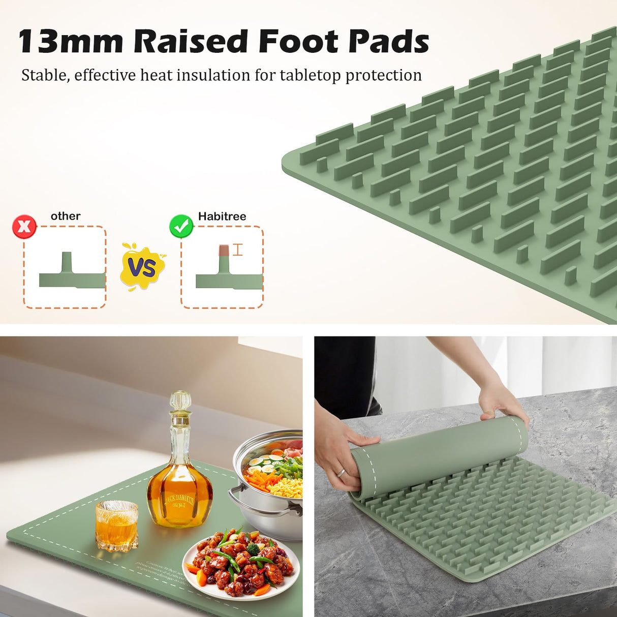 Food Warming Mat - Day Gifts & Kitchen Gadget, Electric Warming Tray with 6 Heat Settings,6 Timers,Graphene Rapid Heating, Portable & Rollable,Easy Clean-Food Warmers for Parties, Buffets & Daily Use
