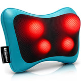 Mo Cuishle Electric Shiatsu Back Massager with Heat - Powerful 3D Kneading for Neck, Shoulder, Lower Back Pain Relief - Ergonomic Design for Home, Office, & Car - Gifts for Women, Men, Mom & Dad