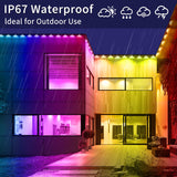 Yocrostar 300ft Permanent Outdoor Light,RGB Eaves Lights with App Control Remote,DIY IP67 Waterproof Under Eave Lighting,Outside led Lights for House,Party,Christmas Decorations(2 Rolls 150FT)