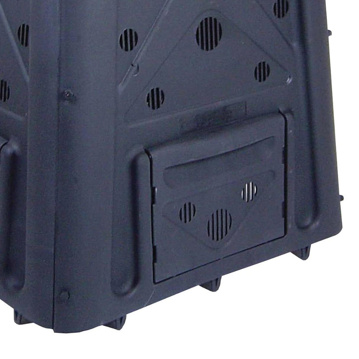Redmon Outdoor Compost Bin with Lift Off Lid, 4-Door Access & Vent Holes, 65 Gallon, Black - Composting Bin Container for Kitchen Food Waste Recycling