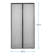 Flux Phenom Magnetic Screen Door - Bugs Out, Breeze in - 9min Install Auto-Sealing Heavy Duty Double Stitched Mesh, 52 Magnets, Hands Free Sliding & Patio Doors Net, Pet & Kid Friendly, 38 x 82 Inch