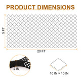 TIyneayle 2" Ground Gravel Grid Geogrid 20x5 FT Geocell Geo Grid for Driveway Walkway Landscaping Erosion Control