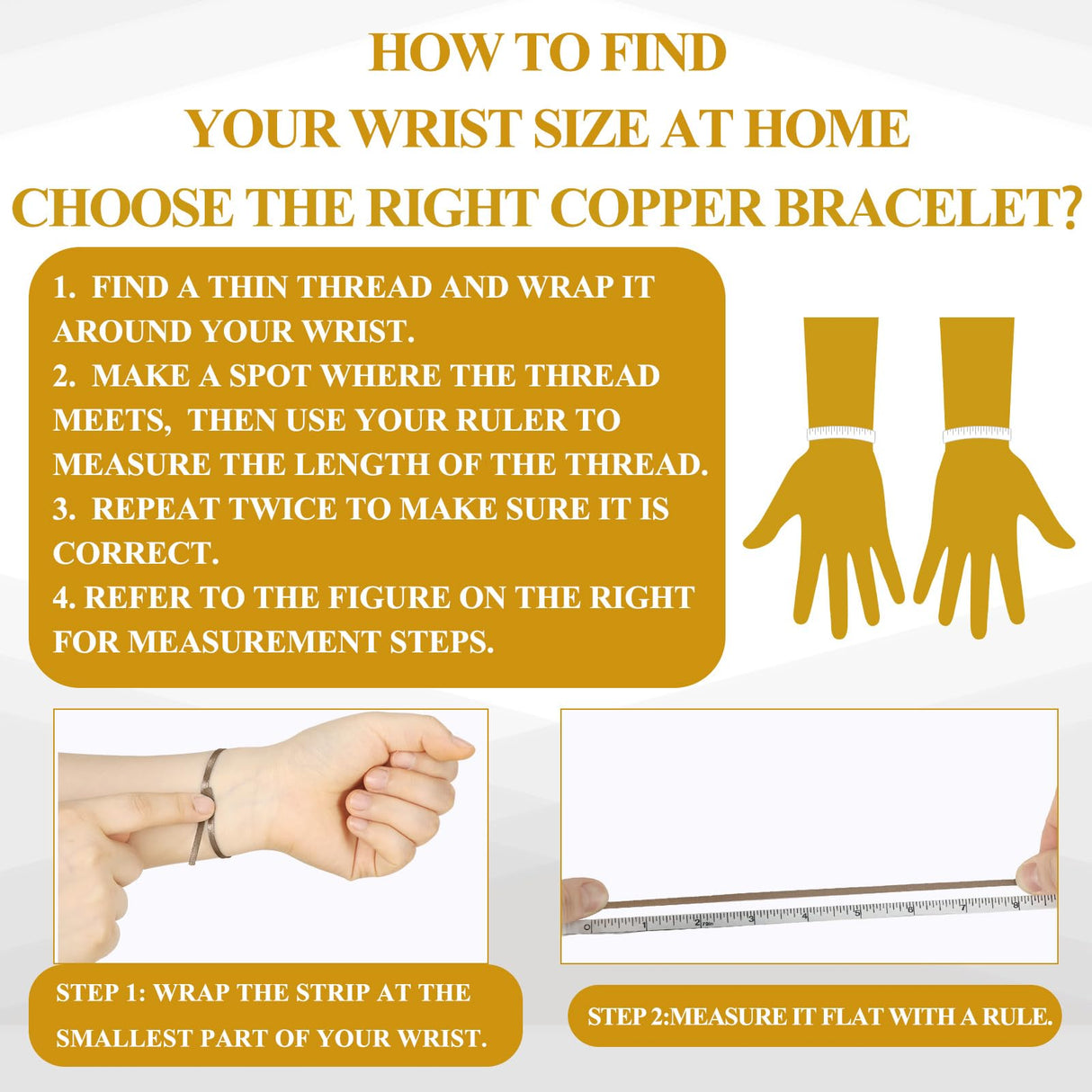 Otuuz 6 Pcs Copper Bracelets for Men Women Copper Cuff Bangle, Wire Overlap