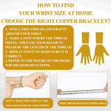 Otuuz 6 Pcs Copper Bracelets for Men Women Copper Cuff Bangle, Wire Overlap