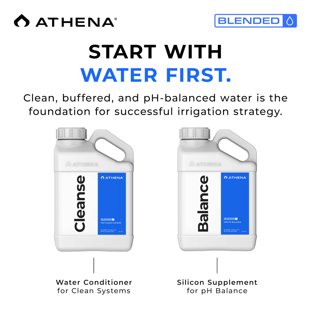 Athena Blended Cleanse Plant-Safe Hydroponic System Cleaner 1 Gallon