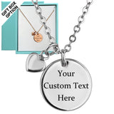 Custom Name Necklace for Women, Double-Sided Engraved Pendant