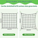 Trellis Netting, Scrog Net 4×4 ft, Heavy-Duty, Grow Tent Accessories, 2 Pcs