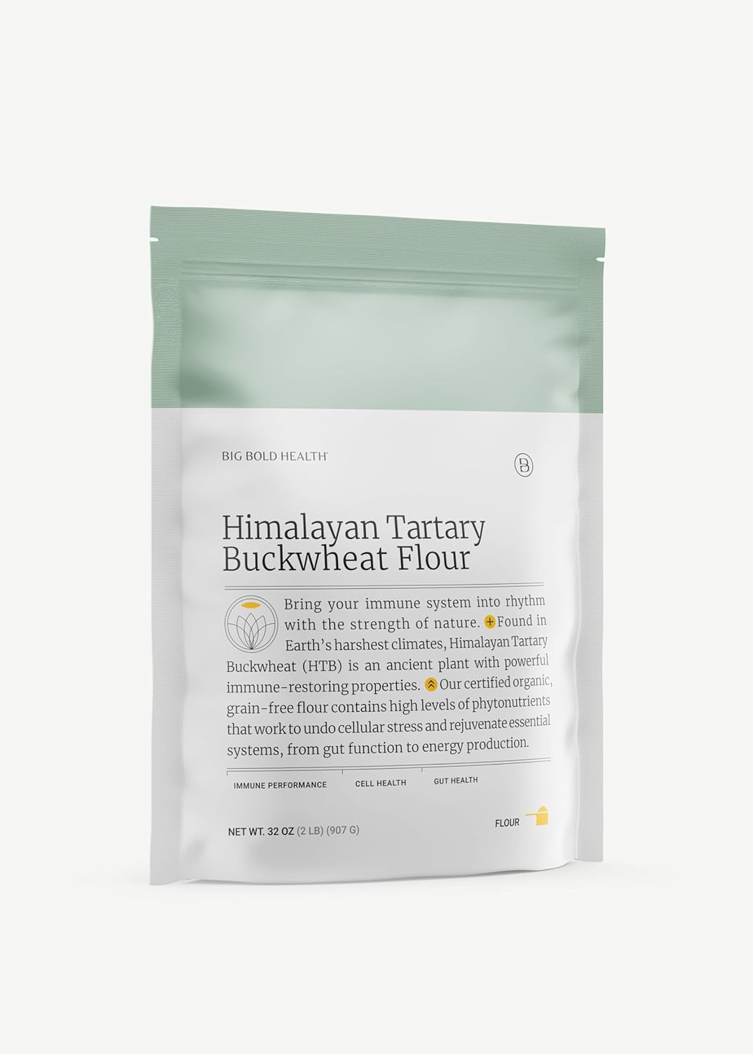 Big Bold Health Himalayan Tartary Buckwheat (HTB) Super Nutrition Flour, Gluten-Free Flour Alternative for Baking, All-Purpose Flour, Certified Organic, Non-GMO, and Kosher