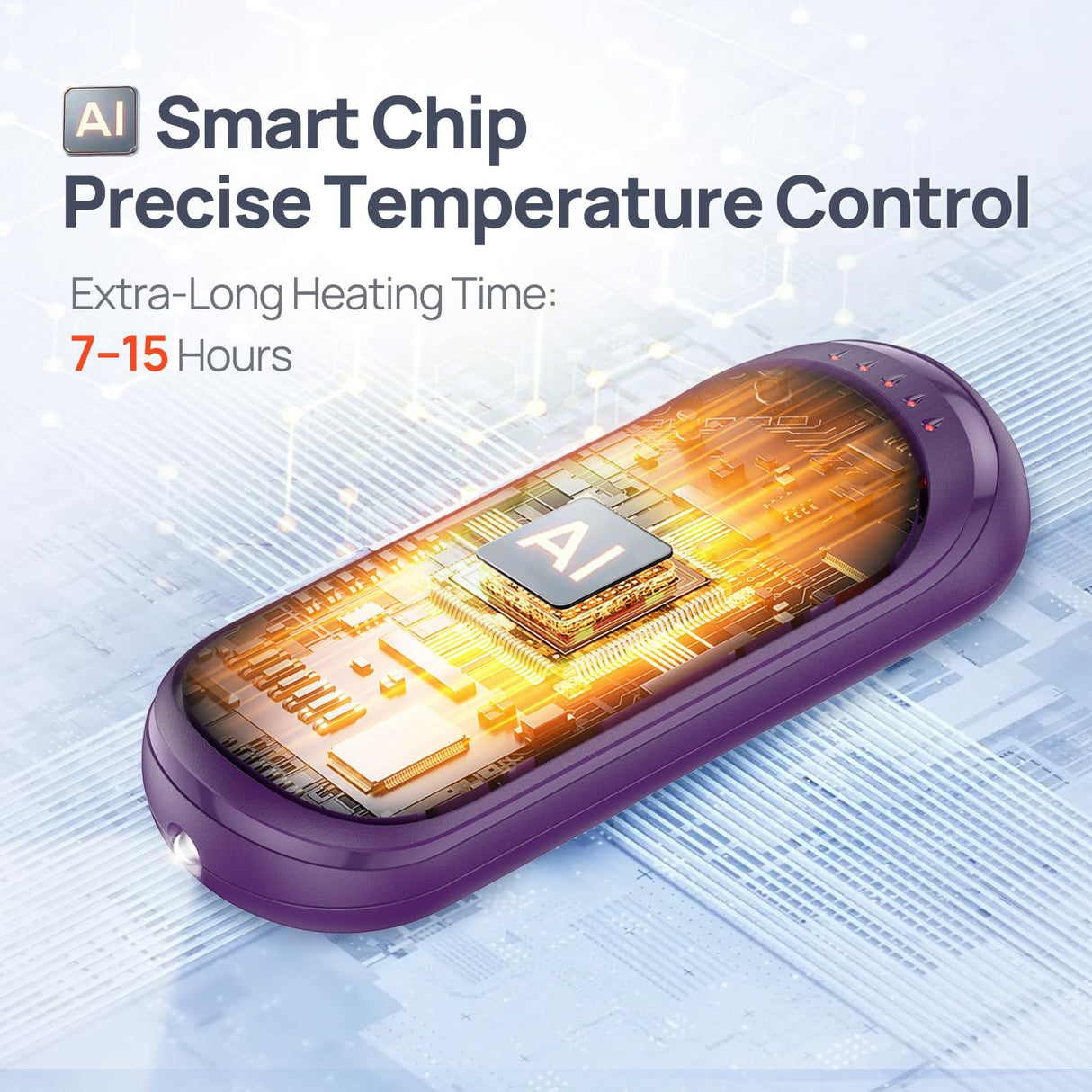 DeeKom Rechargeable Hand Warmers 2 Pack, 6000mAh Electric Hand Warmer Rechargeable, 2 in 1 Portable Hand Warmers with AI Smart Chips, Outdoor, Hunting, Camping for Family for Christmas