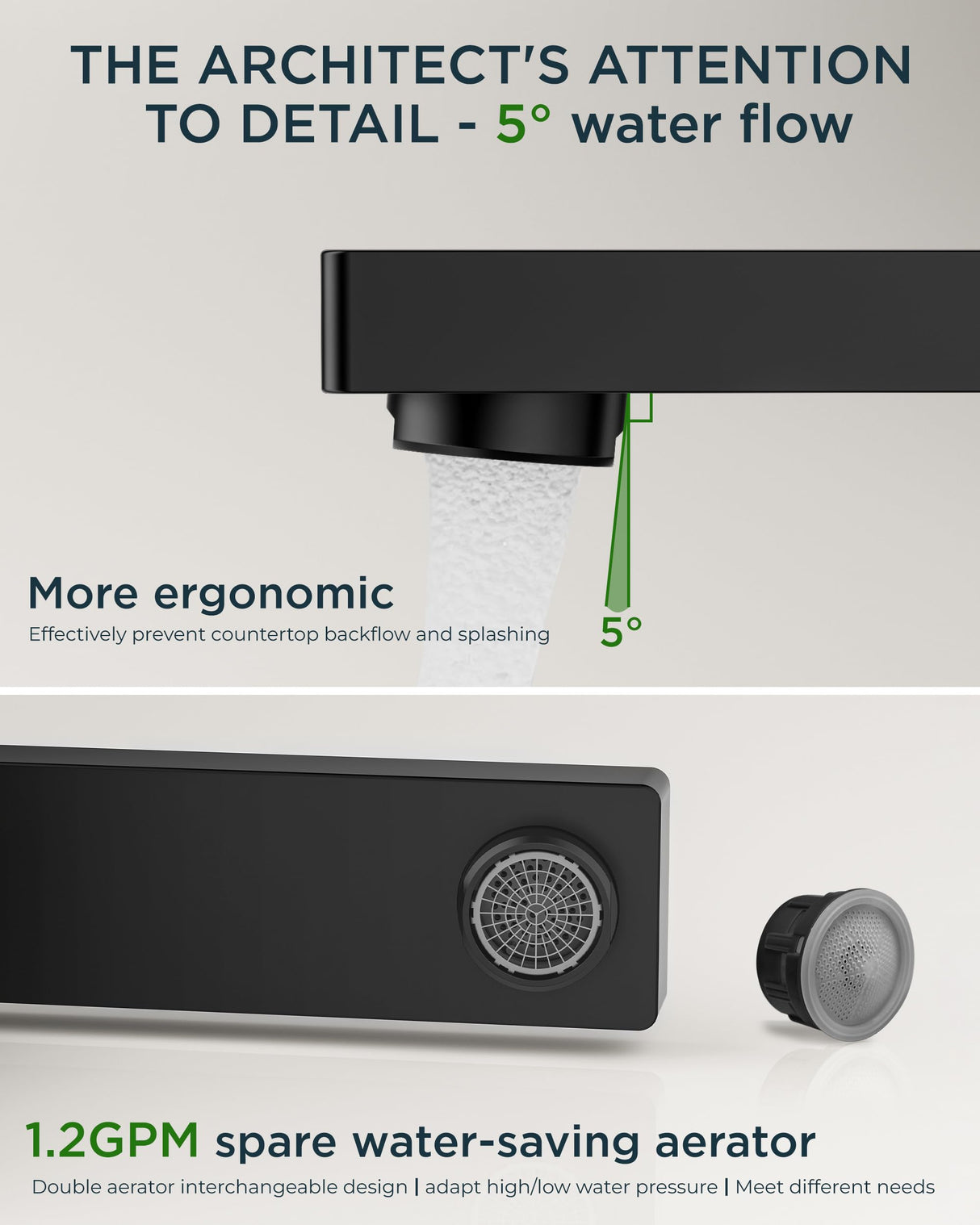 FORIOUS Black Bathroom Faucet 3 Hole, Matte Black Bathroom Sink Faucet 8 Inch Widespread, 2 Handle for Restroom Sink with Pop Up Drain, CUPC Supply Hose and Spare Water Saving Aerator, Vanity 3 Holes