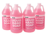 Hand Soap Gallon Refill, Cleansing Liquid Soap, Soothing Pink Lotion Soap Refill, Bulk Hand Soap Refill - Gentle on Skin, Cherry Scent - 1 Gallon per Bottle - 4 Pack