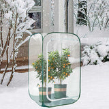 Plant Mini Greenhouse Pop up Frost Protection Enclosure PVC Clear Plant Covers with Roll-up Zipper Entry Doors, Indoor and Outdoor Gardens Protecting Plant from Cold Frost (PVC, 23x23x35in)