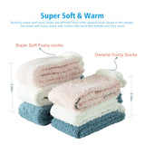 Bulinlulu Fuzzy Socks With Grips Mothers Gifts for Women,7 Pairs Non Slip Hospital Sleep Warm Fluffy Non-Skid Thick Slipper Socks with Grippers (Blue/Dark Grey/Brown/Purple/Pink/Green/White)
