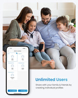 RENPHO Smart Scale and Tape Measure, Digital Bluetooth Scale with Tape Measure for Body Measuring, Weight Loss, Muscle Gain, Gift, 400lbs, Inches/cm