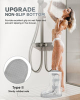 Waterproof Extra Wide Cast Covers for Shower Leg with Upgraded Non-Slip Bottom, Extra Large Cast Protector for Shower Leg Foot Ankle, Watertight Leg Cast Cover for Plus Size Adults Surgery Casts Boots