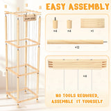 Woodure Stuffed Animal Storage & Organizer, Wooden Toy Holder Zoo for Kids