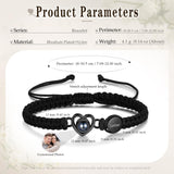 Aiemghsde Custom Bracelets with Picture inside, Personalized Gifts for Men Women, Picture Bracelet Personalized Photo ProjectionBracelet Memorial Gifts for Loved One (Black), adjustable