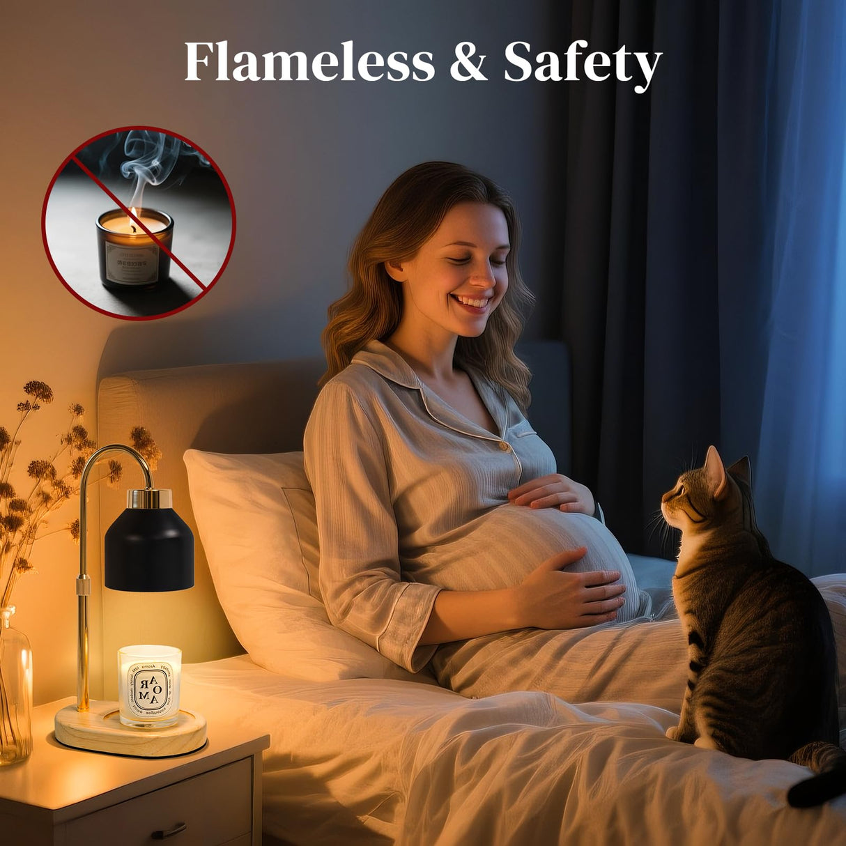 Seniny Electric Candle Warmer Lamp with Timer Dimmable, Adjustable Height Lamp Candle Warmer for Jar Candles, Home Decor Warming Light, Flameless Wax Melter Lamps, Christmas Birthday Gifts for Women