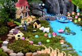 Homlone 105 Miniature Fairy Garden Accessories, Fairy Garden Kit, Fairy Garden Animals, Miniature Figurines, Micro Landscape Ornaments Kit, Garden DIY Kit for Dollhouse Decoration Plant House Decor