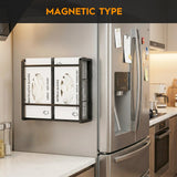 Magnetic Glove Holder for wall Mount,Holds Up to 2 Boxes,Wall & Refrigerator Mount,Metal Glove Box Holder Wall Mount for Rubber Latex Disposable Gloves Facial Tissue and Storag(Black)