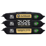 DUDE Wipes - Flushable Wipes for Adults - 6 Pack, 288 Wipes - Odor Destroyer XL Adult Wet Wipes - Deodorizing with Clean Scent - Up to 24 Hours of Odor-Destroying Technology