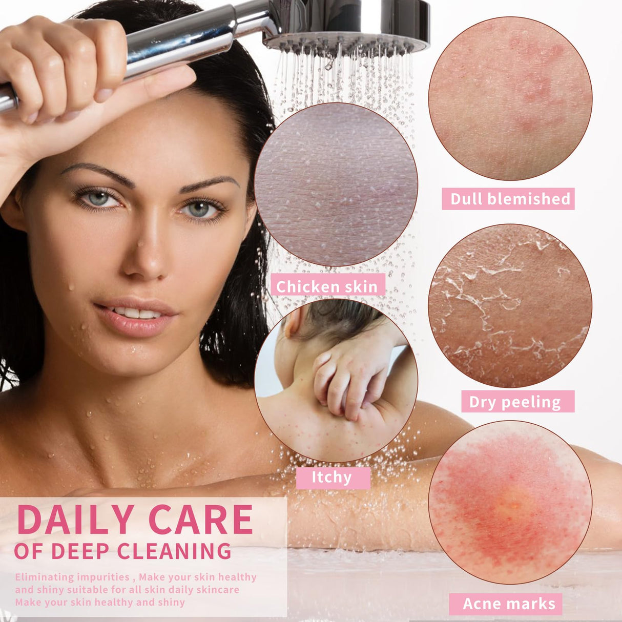 2 Pieces African Exfoliating Net, African Net Sponge Exfoliating Back Scrubber for Shower