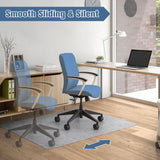 Corduroy Chair Mat for Hardwood Floor, 55"x35" Office Chair Mat Desk Chair Mat for Rolling Chair, Large Anti-Slip Backing Low-Pile Office Rug Floor Mat for Office/Home Light Grey