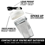 HELIMIX 1.5 Vortex Blender Shaker Bottle Holds Upto 20oz | No Blending Ball or Whisk | USA Made | Portable Pre Workout Whey Protein Drink Shaker Cup | Mixes Cocktails Smoothies Shakes | Top Rack Safe