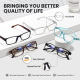 Gaoye Professional Reading Glasses for All Day - Computer Readers with Blue Light Protection - Value Pack