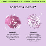 Lemme Debloat - Digestive & Gut Health Gummies with 2 Clinically Studied Probiotics & Prebiotic, Vegetarian, Gluten Free, Non GMO, BlackBerry Flavor (60 Count)