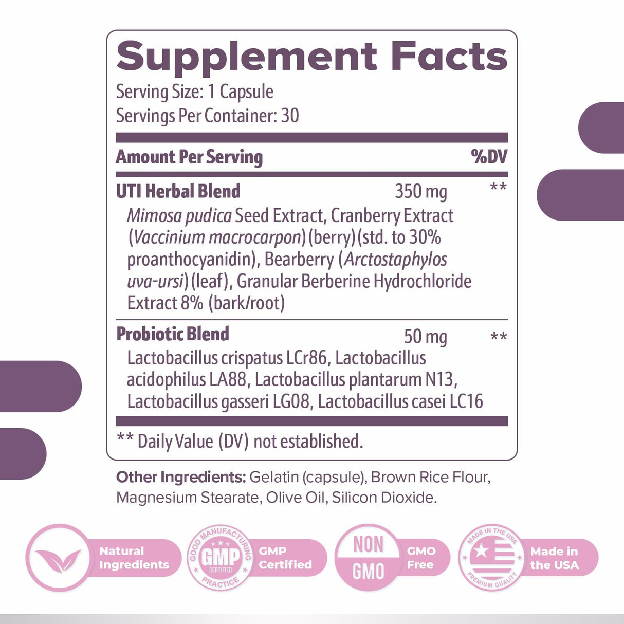 Femipro Bladder Control Supplements for Women & Men, Natural Herb & Probiotic Blend, Supports Urinary Tract Health & Microbiome Balance | Made in USA Non-GMO, 30 Capsules, 1 Month Supply