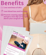 Birllaid Lipo Foam Pads, Bbl Foam Boards,Help Out When Using Ab Board Compression Garments Tummy Tuck, 3 Pack Liposuction Surgery Foam Sheet for Recovery