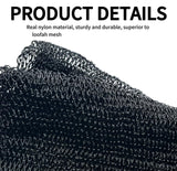 SPMKTBOZAI African Net Sponge Authentic, African Exfoliating Sponge Real African Net Black Owned, African Bath Sponge Back Scrubber, Body Exfoliator Shower Bath Accessories (Black)