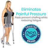 Vive Sheepskin Crutch Pads & Hand Grips - Comfortable, Breathable, Machine Washable Padding for Adults - Premium Accessory Covers for Crutches, Armpits - Latex-Free & Non-Toxic