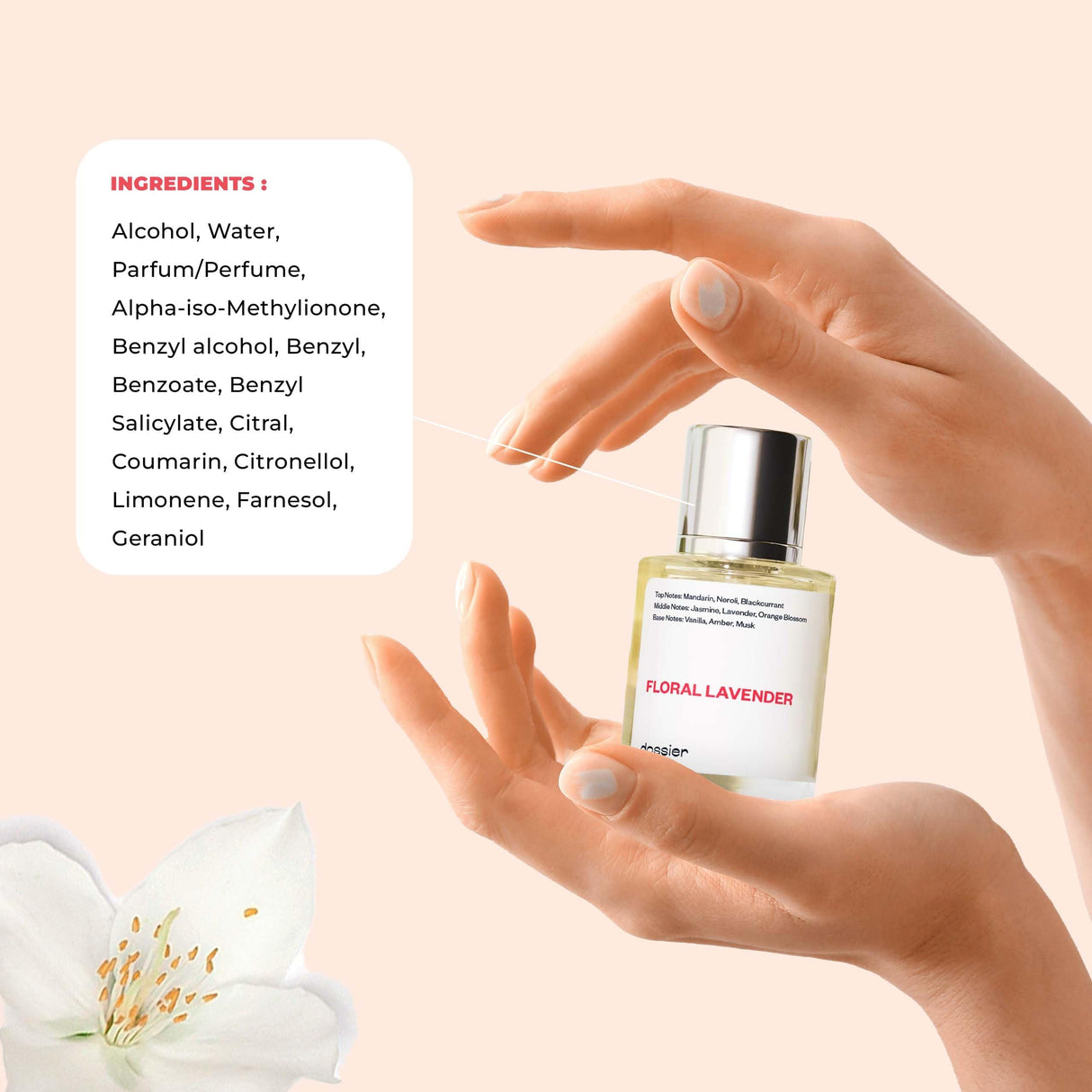 Dossier - Floral Lavender - Eau de Parfum - Inspired by YL's Libre - Perfume Luxury - Pure Infused - Paraben-Free - Vegan - For Women - Fragrance - 3.4 Fl 0z (Spray 100ml)