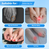 Chonario Big Toe Splint for Broken Toe, Fracture Big Toe Protectors Support for Sprains, Arthritis, Turf Toe, Women & Men, Big Toe Brace with 2 Detachable Metal Plates - Right