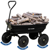 BILT HARD Poly Garden Dump Cart 600 lbs with No Flat Tires, Quick Release, 4 Cu Ft Dump Wagon Heavy Duty for Yard, Outdoor