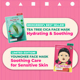 BRING GREEN X NETFLIX SQUID GAME Edition Fresh Facial Mask 10ea (TEA TREE CICA 5ea + YOUNGHEE 5ea)