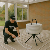 Kudos-Trading - Water Underfloor Heating Pipe Decoiler De-Coiler Fits 200m 300m 400m & 500m Coils of Pert-al-pert Pex-al-pex Pex & Pert Pipe for Easy Fitting of UFH Systems.