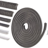 YOCCEK Self-Adhesive Weather Stripping Seal for Doors & Windows – Soundproof Insulation Gap Filler for Sliding, Exterior, Front, and Jamb Frames – 0.6" x 0.35" x 33 ft, Gray