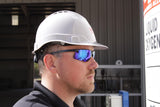 Pyramex Ridgeline Cap Style Hard Hat, Vented, 4-Point Ratchet Suspension, White