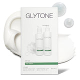 Glytone KP Kit – Exfoliating Body Wash, Glycolic Acid Lotion & Shower Pouf for Keratosis Pilaris – Smooth Rough Bumpy Skin, Fragrance-Free Skincare Routine for Dry Skin & Chicken Skin – Routine Kit