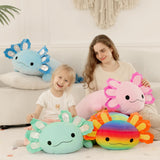 BENINY Large Axolotl Plush Toy, 39" Giant Hot Pink Axolotl Stuffed Animal Plush, Big Huggable Toys Gift for Girls Kids, Long Squishy Pillow for Holiday Birthday Christmas