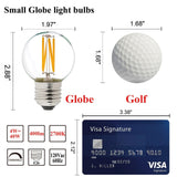 LiteHistory Dimmable g16.5 led Bulb 40W g16 1/2 led Edison Bulb 2700K 4W e26 Globe Light Bulbs for Ceiling Fan,Chandelier,Vanity Light Bulb AC120V 400lm 6Pack