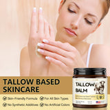 Veakoo Beef Tallow for Skin, Organic Whipped Tallow and Honey Balm, Grass Fed Beef Tallow Face Moisturizer, Natural Tallow Skin Care Cream Body Butter, Nourish and Soothe Dry Skin