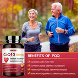 ZEBORA CoQ10-100mg-Softgels with PQQ, BioPerine & Omega-3, High Absorption Coenzyme Q10 Supplement, Powerful-Antioxidant, Support Heart & Energy-Production 120 Servings, Non-GMO