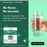 Physician's CHOICE Easy Mix Fiber for Digestive Health & Regularity - No Grit, Sugar Free, & Tasteless - Daily Prebiotic Soluble Fiber Powder Supplement for Women and Men - Unflavored - 7.1oz