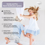 Bellman & Symfon Smoke Alarm Notification System with Flash Receiver and Bed Shaker - Flashing Light and Vibrations Alerts – Ideal for Deaf, Hard of Hearing, Heavy Sleepers