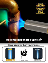 RTTOOA Propane Torch Head, GJ-8000pro High Intensity Torch Head, Trigger Start Gas Torch Kit for Propane, Pencil Flame Welding Torch Fuel by Mapp/Map/Propane, Soldering, Cooking（CSA Certified)